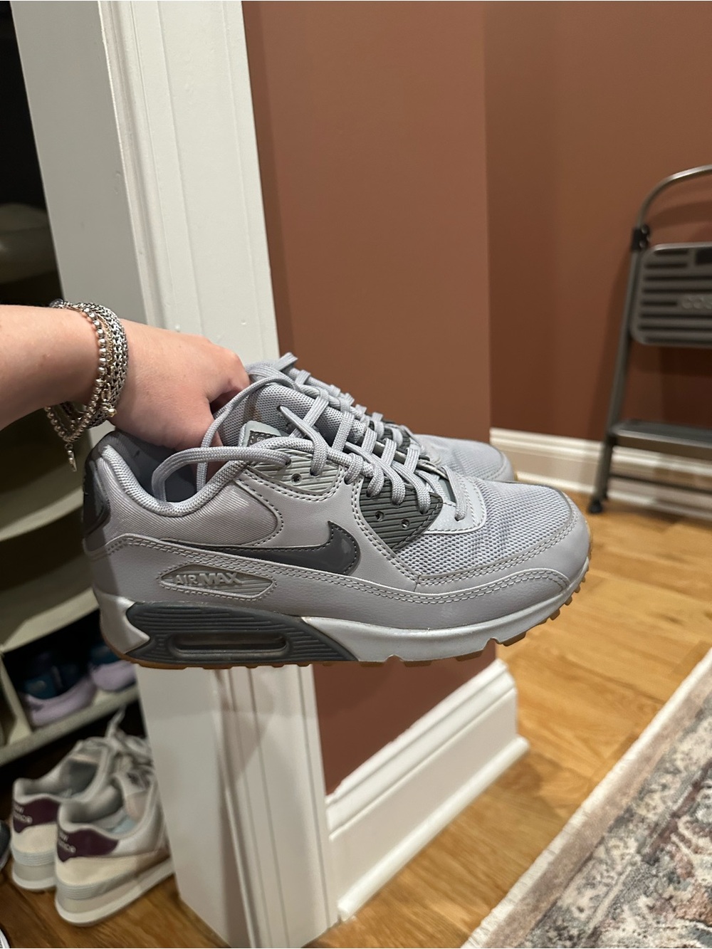 Nike Air Max 90s Women's Grey Athletic Sneakers